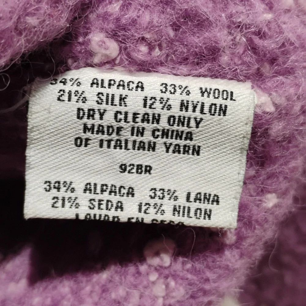 (C-31) SALE! Eileen Fisher Alpaca Silk Wool Blend Italian Yarn Sweater Like New - Picture 5 of 12